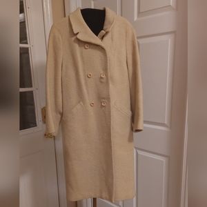 Vintage Rothmoor Khaki Cream Long Ladies Winter Coat